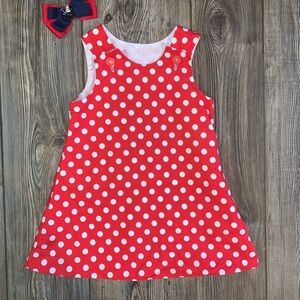 Lolly Wolly Doodle Red with Polka Dots Dress